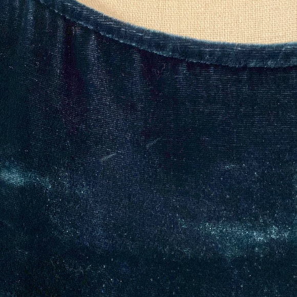 Double D Ranch blue green silk blend velvet sleeveless tank top - Picture 11 of 15